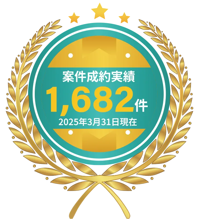 案件成約実績1,519件 2024年12月31日現在